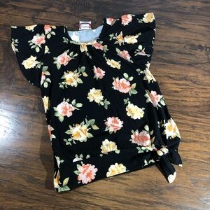 Floral Black Dream Girls Size 7/8
